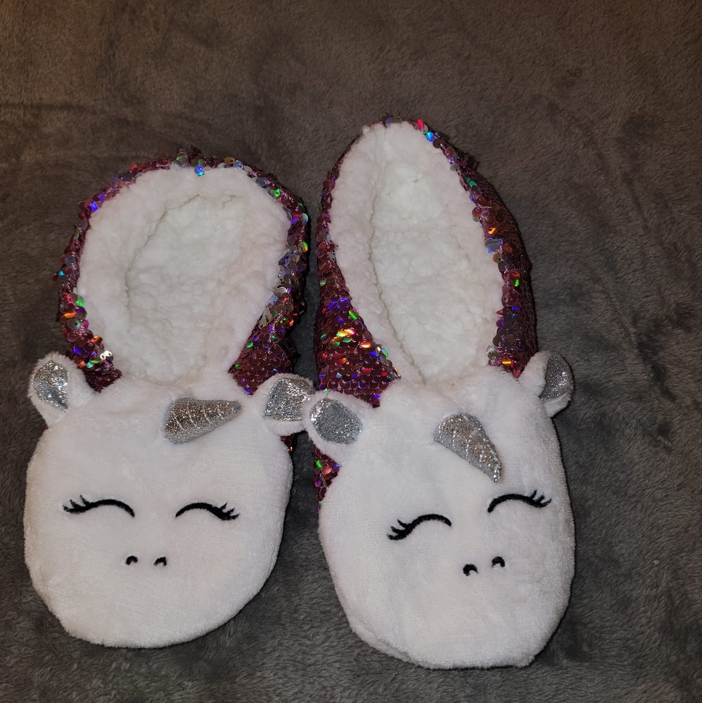 unicorn house slippers